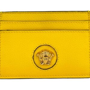 BNWT Versace Mini Medusa Yellow Card Case/Wallet